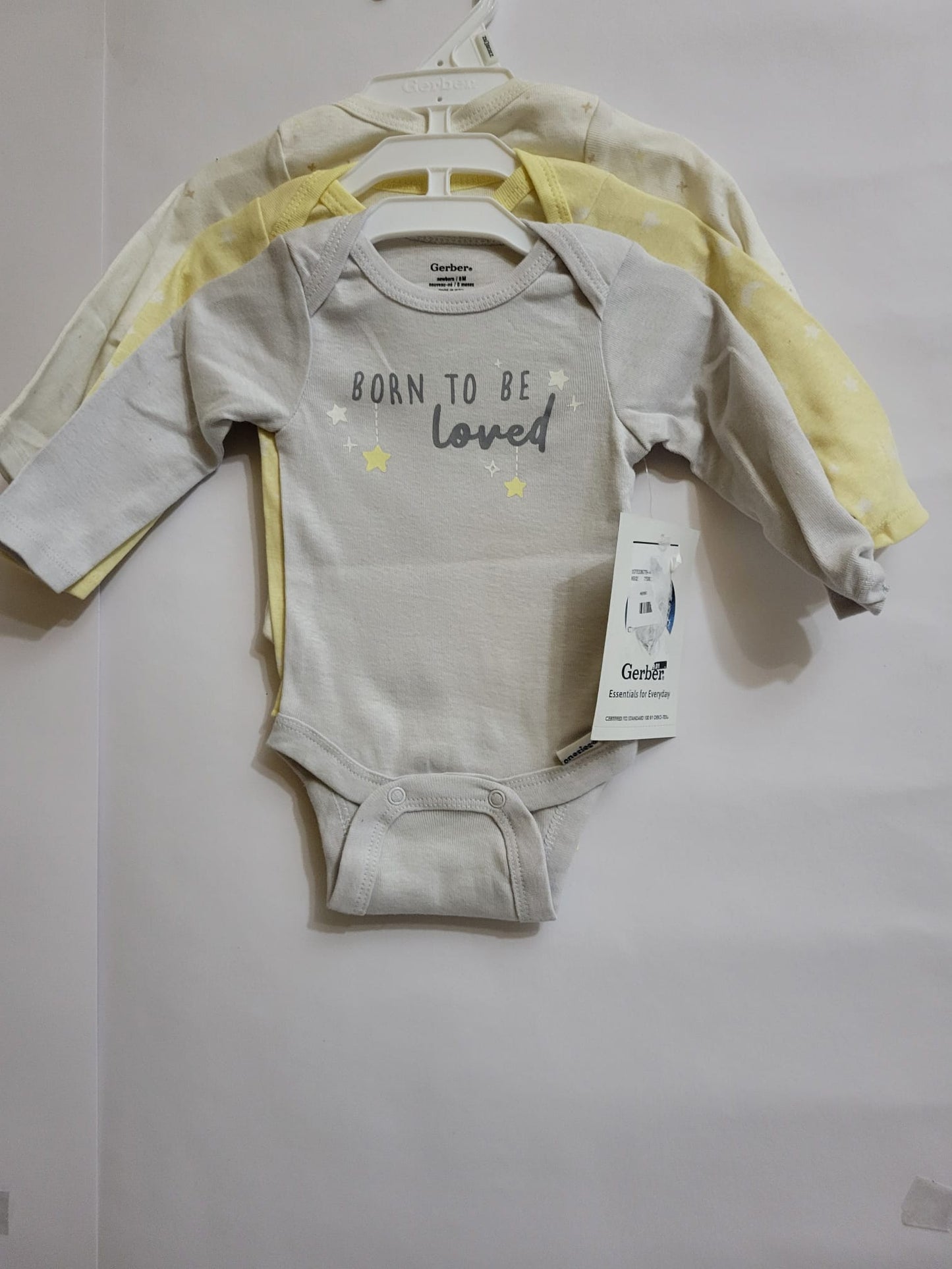 Gerber - Set de 3 Onesies para recien nacido
