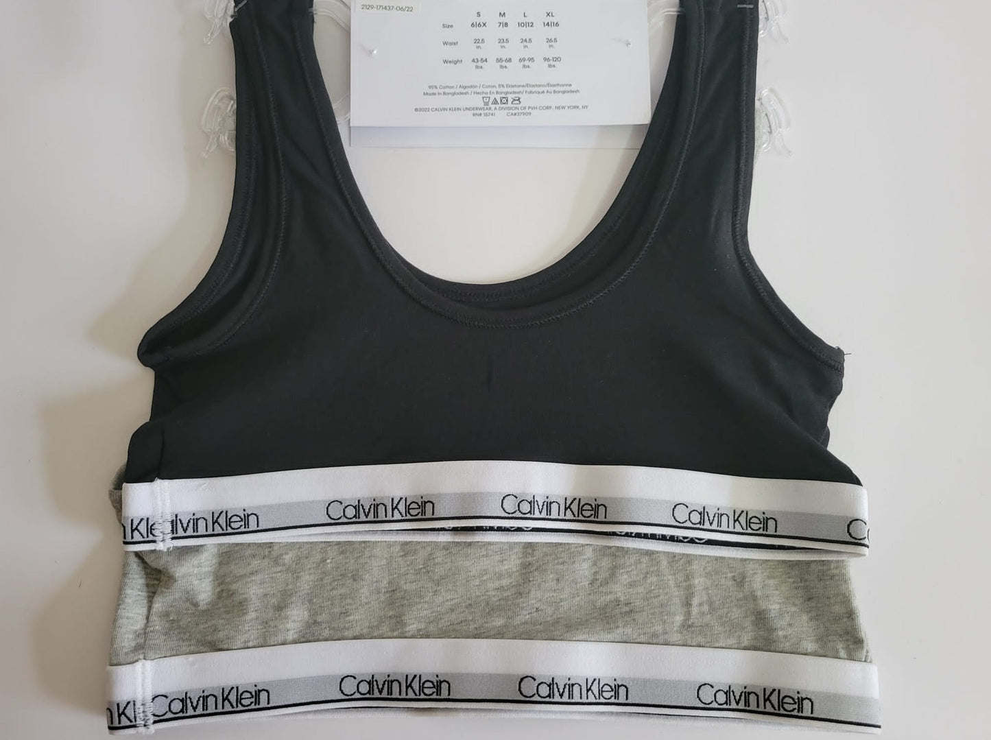 Calvin Klein - Bralettes para nina (2pk)